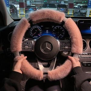 Winter Plush Car Steering Wheel Cover