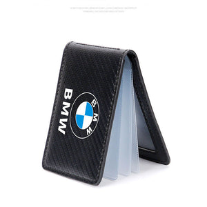 Carbon Fiber Leather Driver's License Card Holder