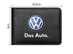 Carbon Fiber Leather Driver's License Card Holder
