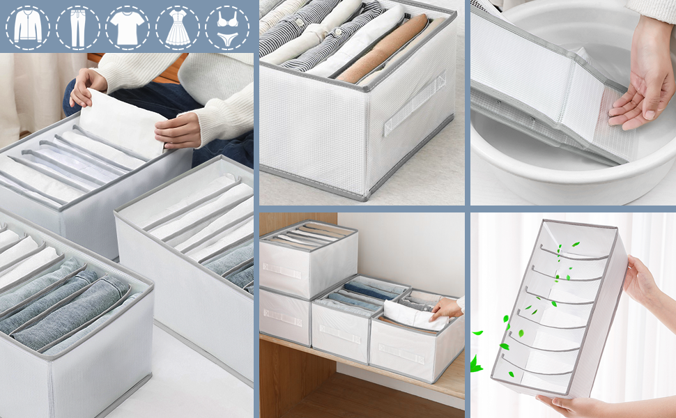 Pants Wardrobe Storage Clothes Layered Partition Finishing Box