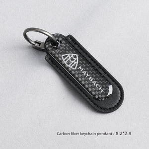 Carbon Fiber Leather Set Car Keychain