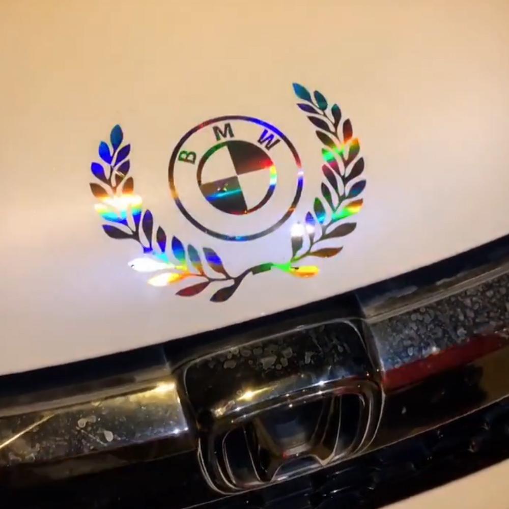 Creative Colorful Laser Car Stickers（4PCS）