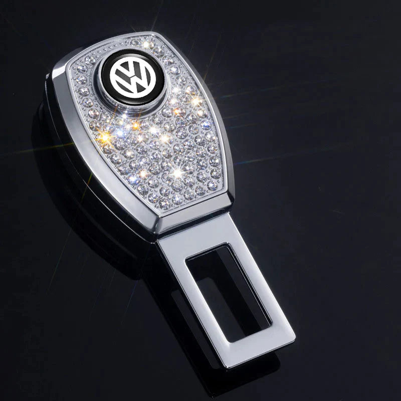 Car Seat Belt Rhinestone Metal Extended Buckle