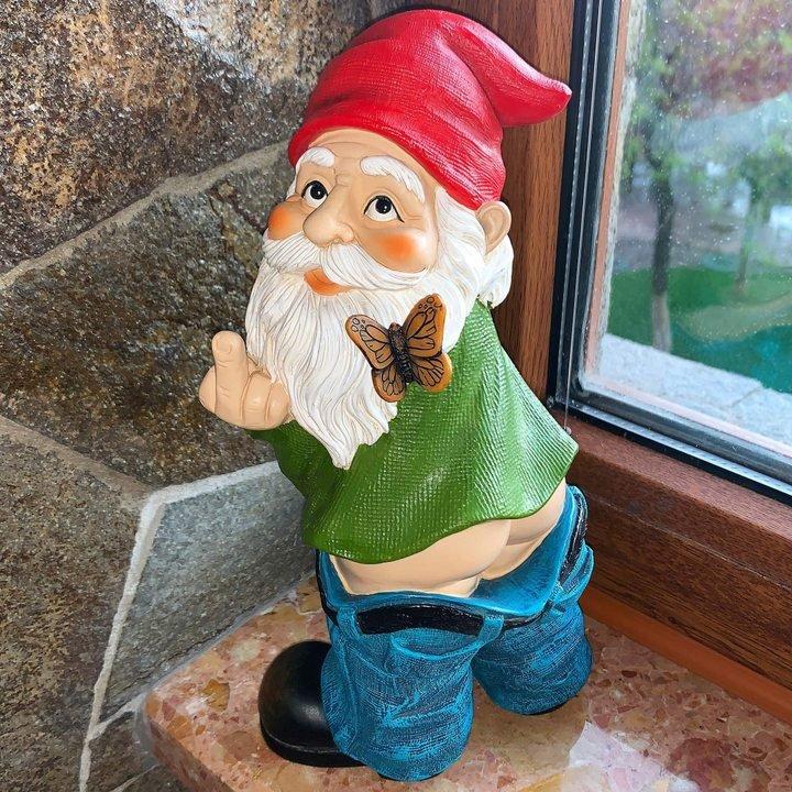 PANTS DOWN OT HO GARDEN GNOME