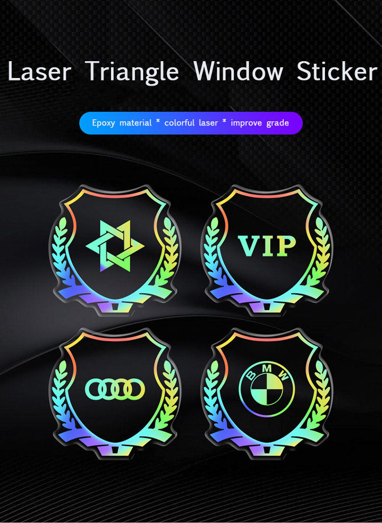 3D Colorful Laser Epoxy Car Window Sticker🎉2 Pcs🎉
