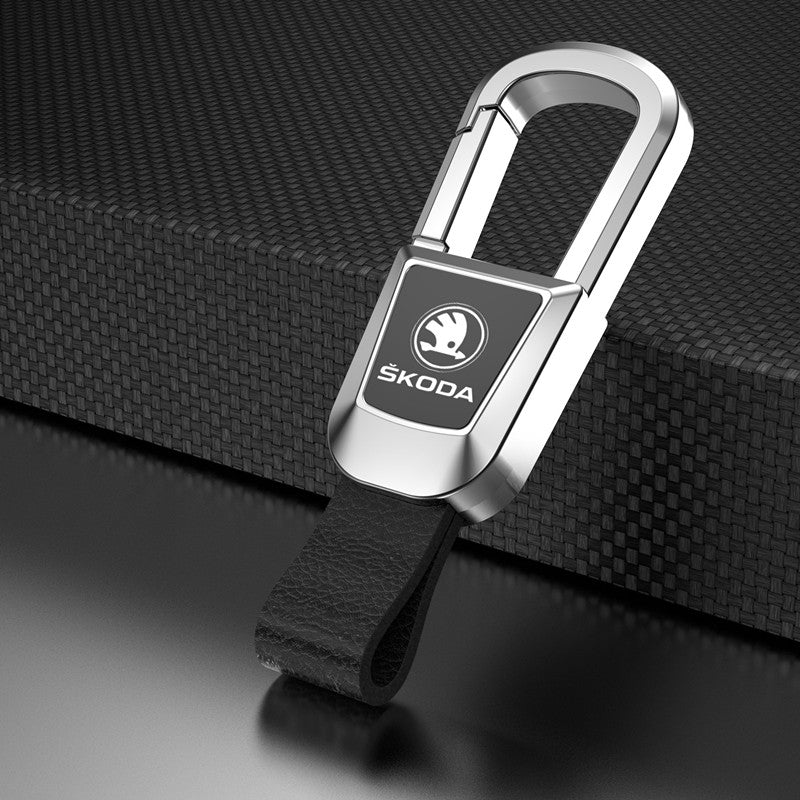 High-end Genuine Leather Car Keychain