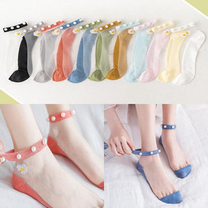 Pearl Lace Transparent Socks