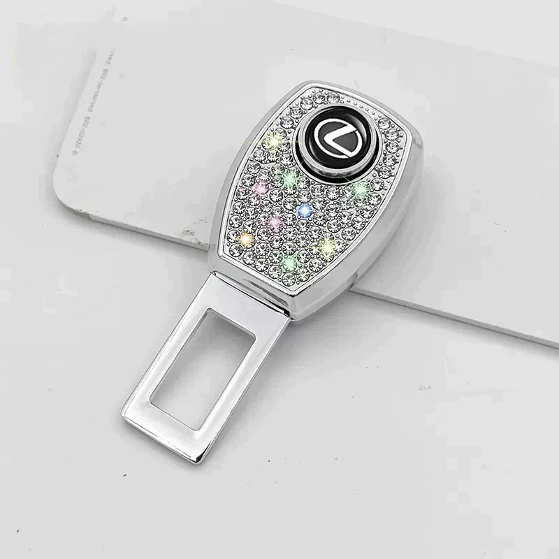 Car Seat Belt Rhinestone Metal Extended Buckle