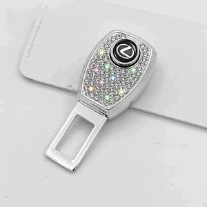 Car Seat Belt Rhinestone Metal Extended Buckle