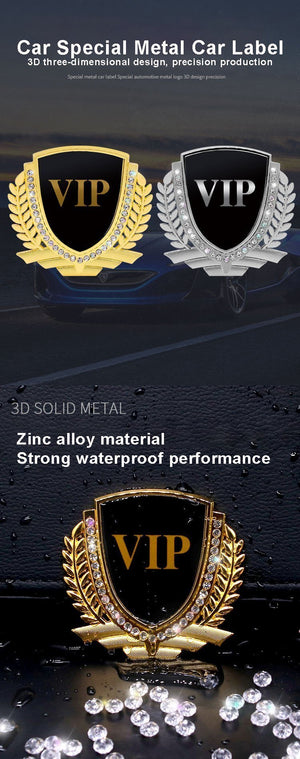 3D Wheat Ear Diamond Metal Creative Car Sticker