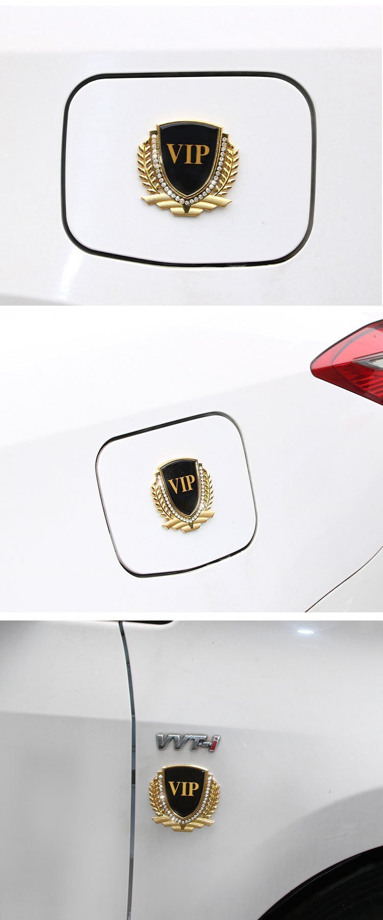 3D Wheat Ear Diamond Metal Creative Car Sticker