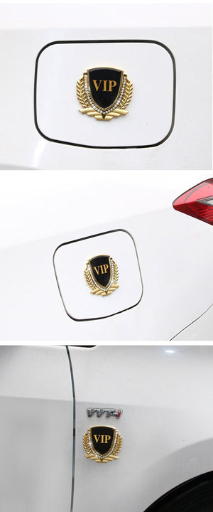 3D Wheat Ear Diamond Metal Creative Car Sticker