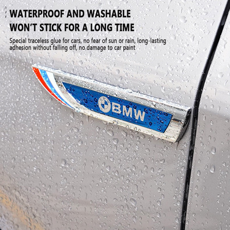 Three-dimensional Mirror Metal Fender Car Sticker✨2-pcs✨