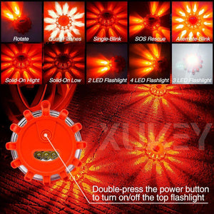 LED ROAD FLARES FLASHING WARNING LIGHT
