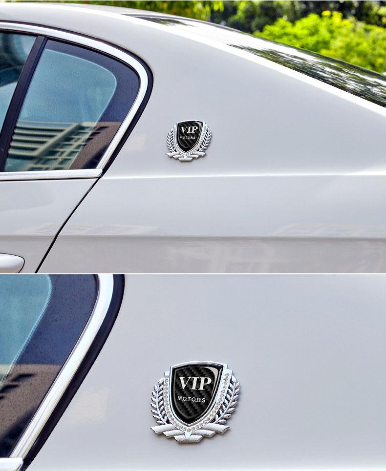 3D Wheat Ear Diamond Metal Creative Car Sticker