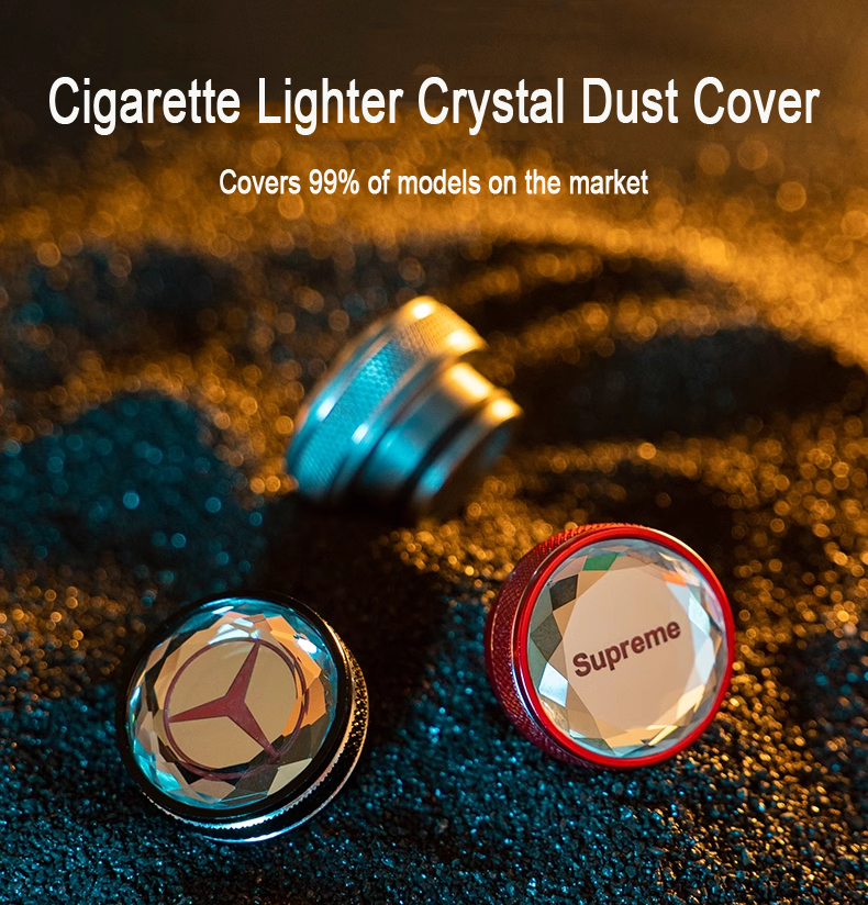 Crystal Car Cigarette Lighter Dust Cover