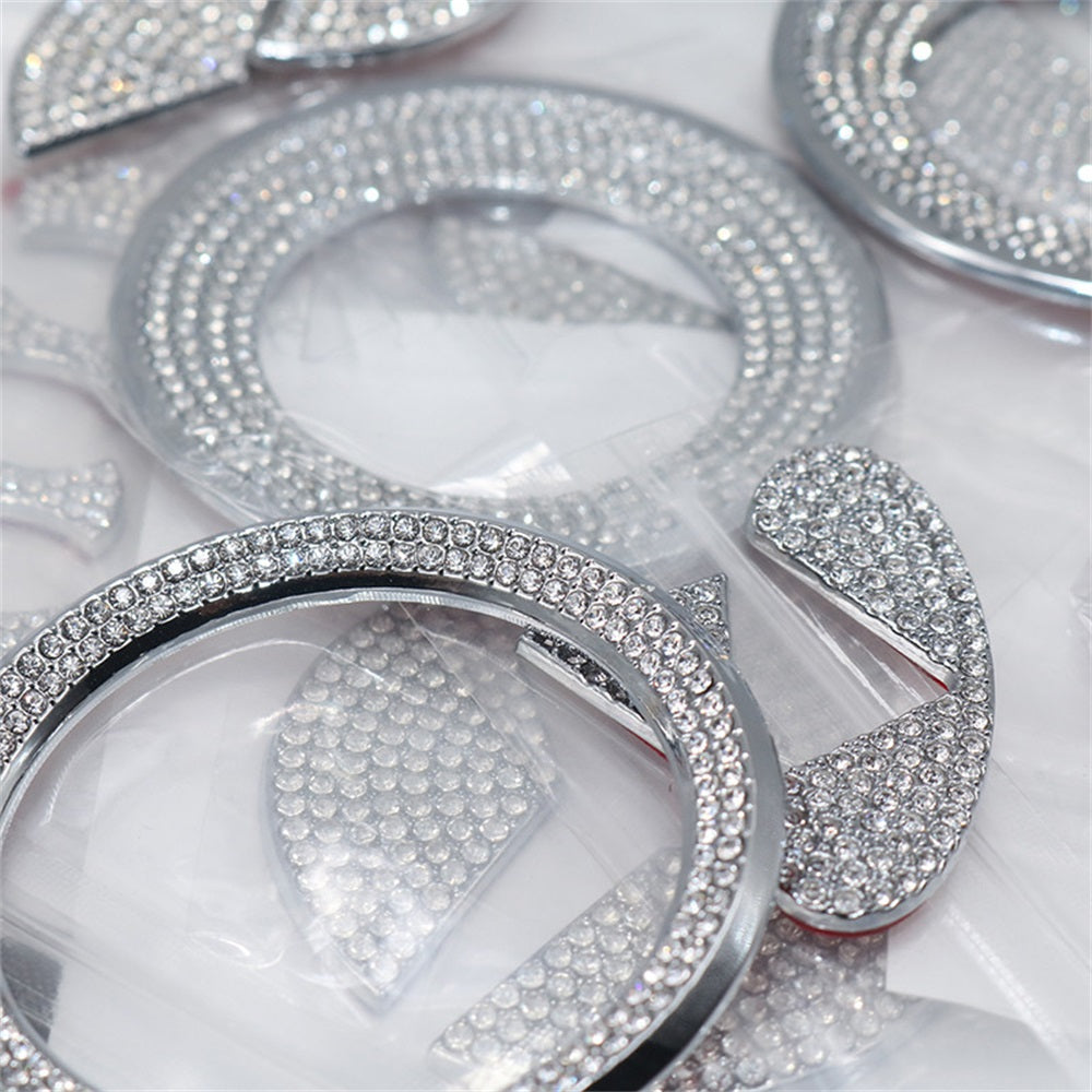 Steering Wheel Car Logo Diamond Decoration Sticker