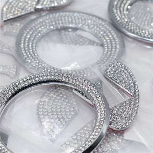Steering Wheel Car Logo Diamond Decoration Sticker
