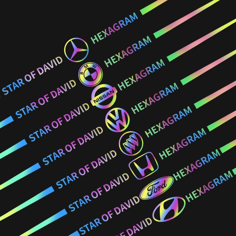 3D Colorful laser reflective car sticker ✨4PCS✨
