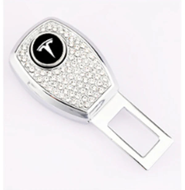 Car Seat Belt Rhinestone Metal Extended Buckle