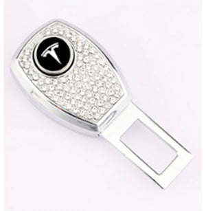 Car Seat Belt Rhinestone Metal Extended Buckle