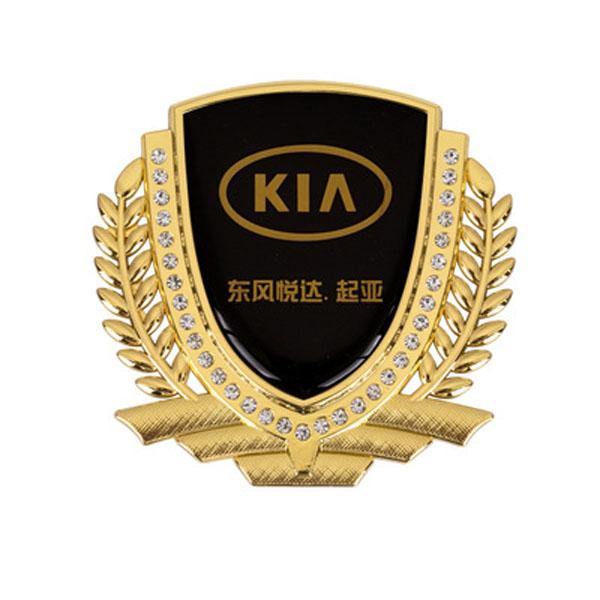 3D Wheat Ear Diamond Metal Creative Car Sticker