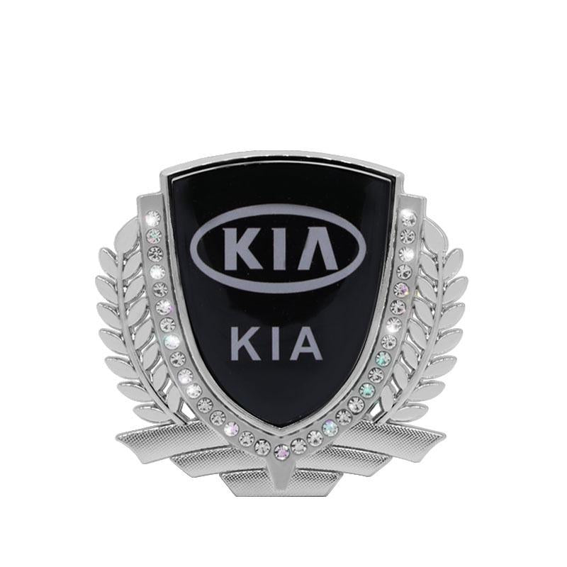 3D Wheat Ear Diamond Metal Creative Car Sticker