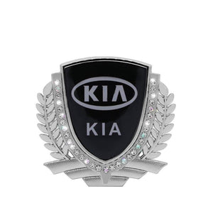3D Wheat Ear Diamond Metal Creative Car Sticker