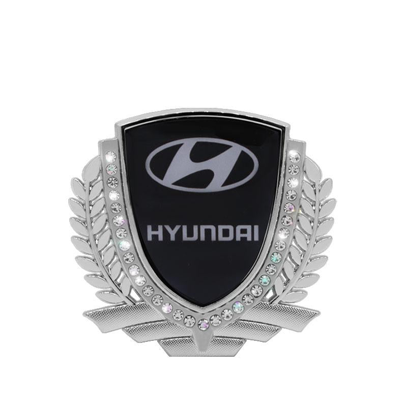 3D Wheat Ear Diamond Metal Creative Car Sticker