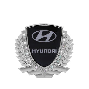 3D Wheat Ear Diamond Metal Creative Car Sticker