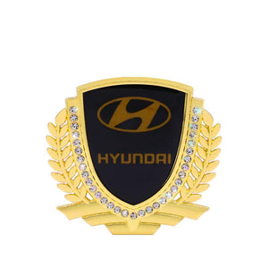 3D Wheat Ear Diamond Metal Creative Car Sticker
