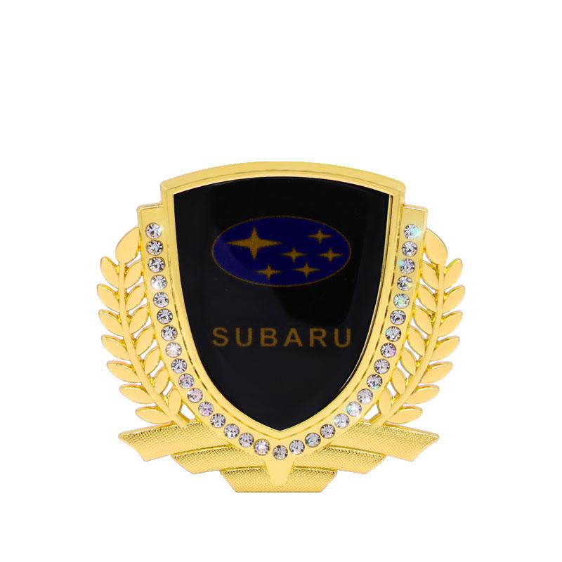 3D Wheat Ear Diamond Metal Creative Car Sticker