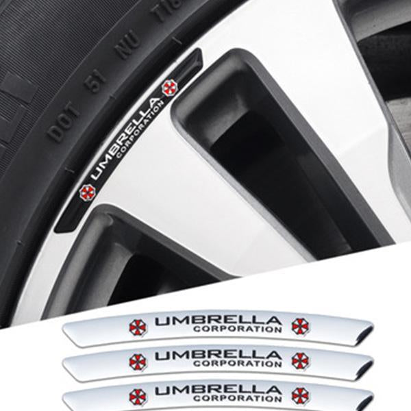 3D Personality Wheel Metal Car Sticker ( 4PCS )
