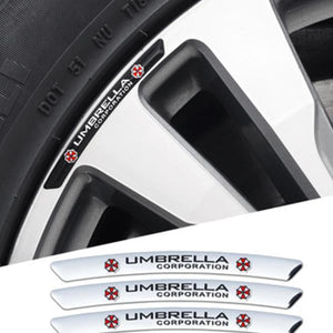 3D Personality Wheel Metal Car Sticker ( 4PCS )