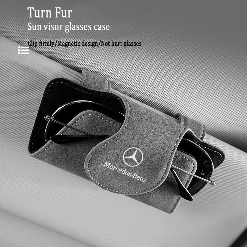 Suede Car Multifunctional Glasses Storage Box