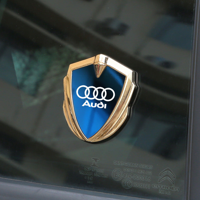 3D fashion blue mirror shield car sticker