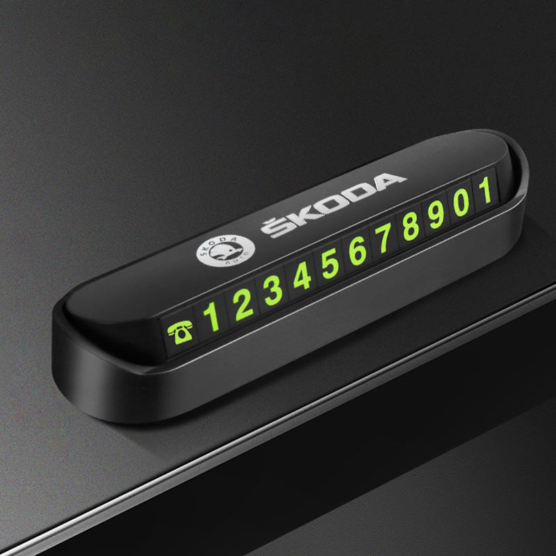 Magnetic Fluorescent Parking Number Plate