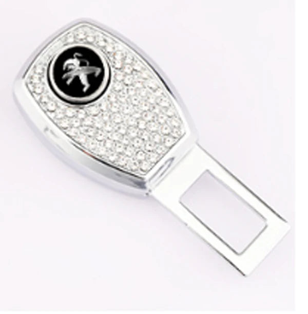 Car Seat Belt Rhinestone Metal Extended Buckle