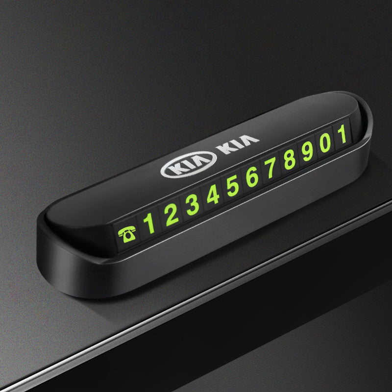 Magnetic Fluorescent Parking Number Plate