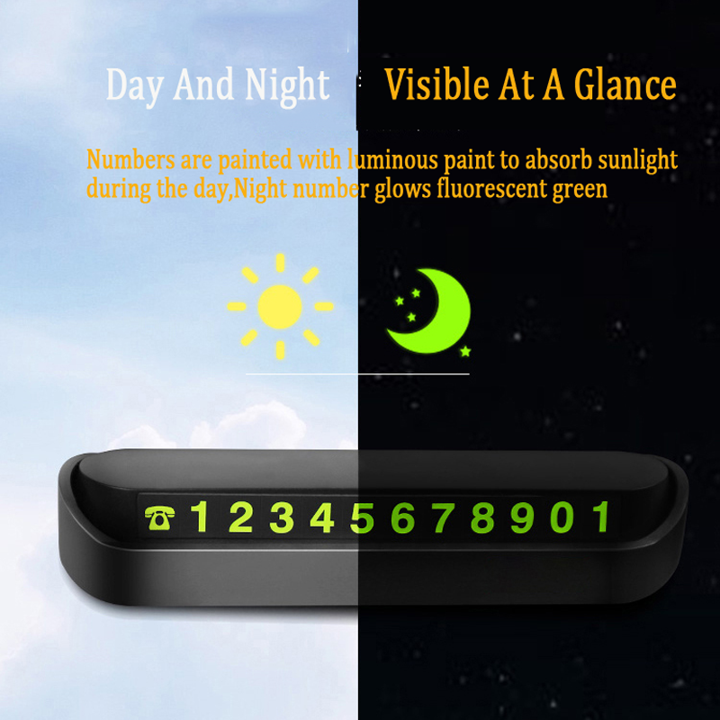 Magnetic Fluorescent Parking Number Plate