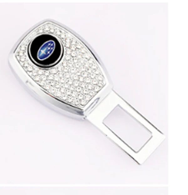 Car Seat Belt Rhinestone Metal Extended Buckle