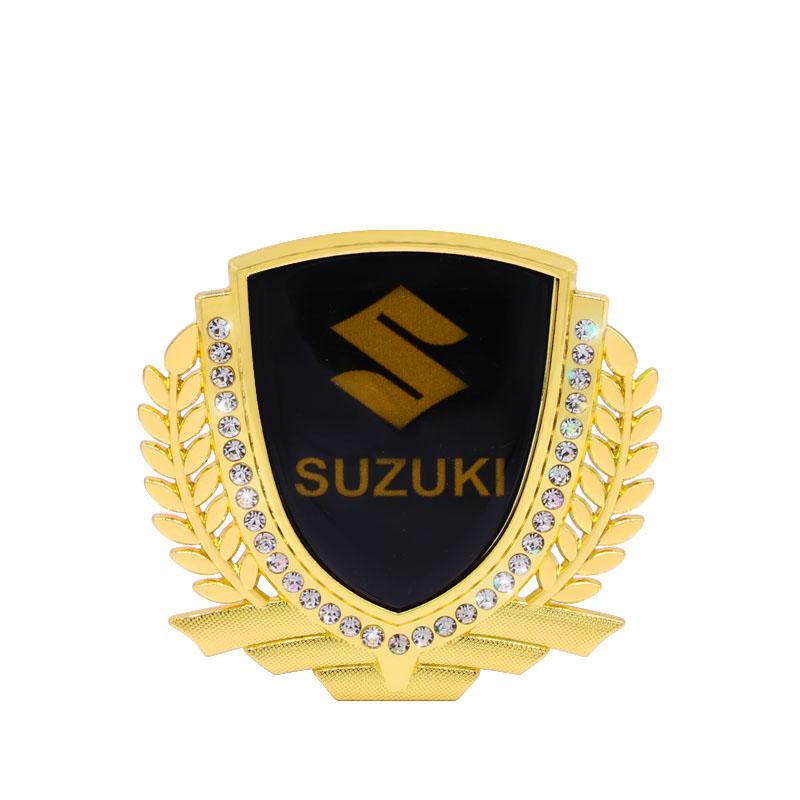 3D Wheat Ear Diamond Metal Creative Car Sticker