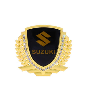 3D Wheat Ear Diamond Metal Creative Car Sticker