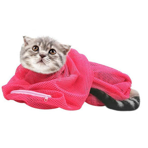 Adjustable Mesh Polyester Cat shower bag