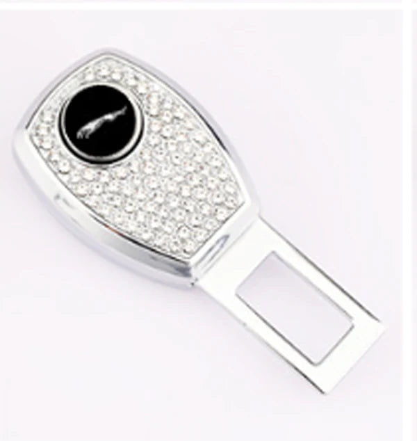 Car Seat Belt Rhinestone Metal Extended Buckle