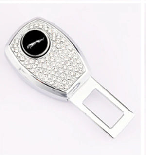 Car Seat Belt Rhinestone Metal Extended Buckle