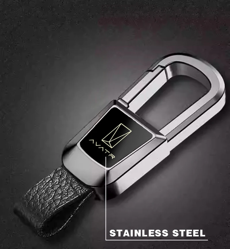 High-end Genuine Leather Car Keychain