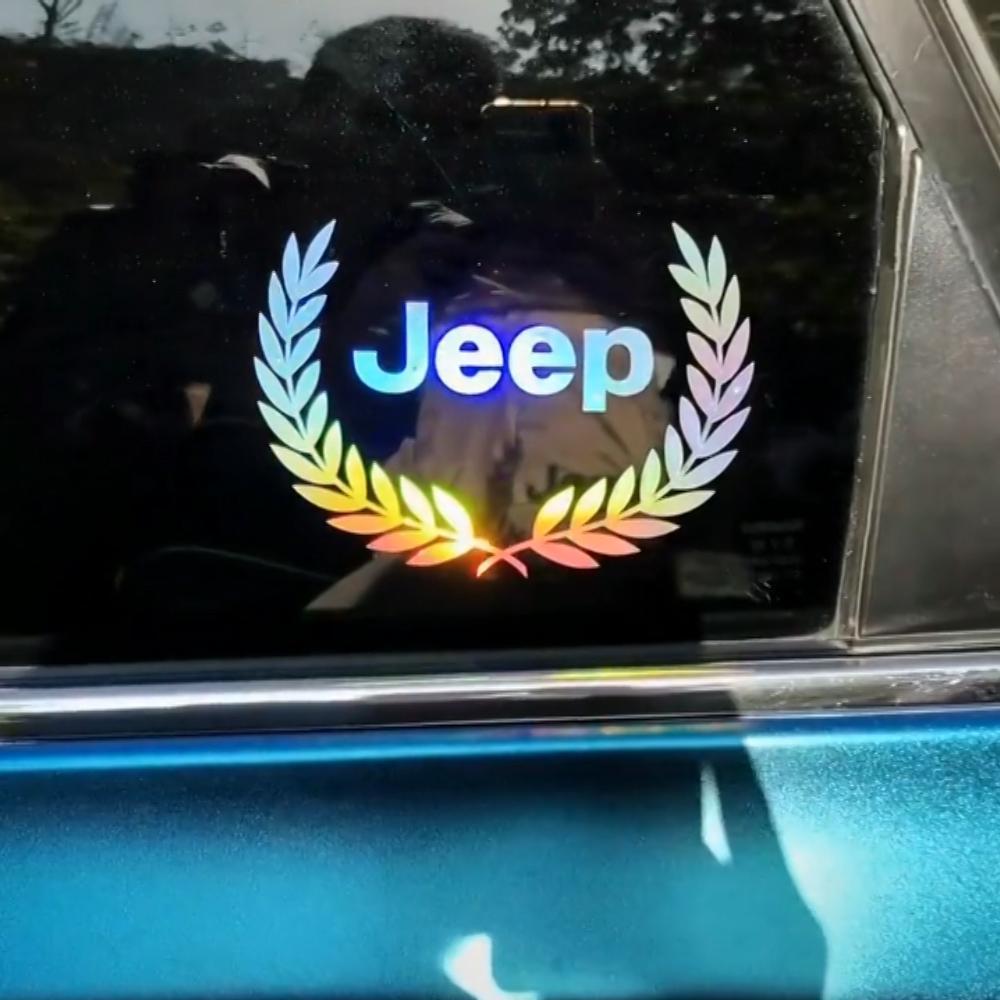 Creative Colorful Laser Car Stickers（4PCS）