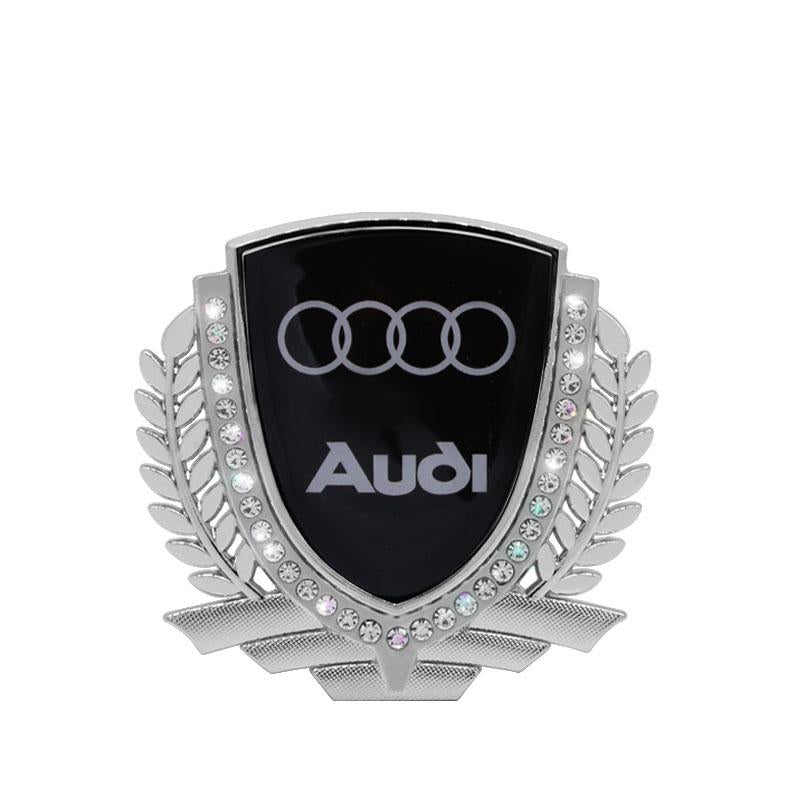 3D Wheat Ear Diamond Metal Creative Car Sticker