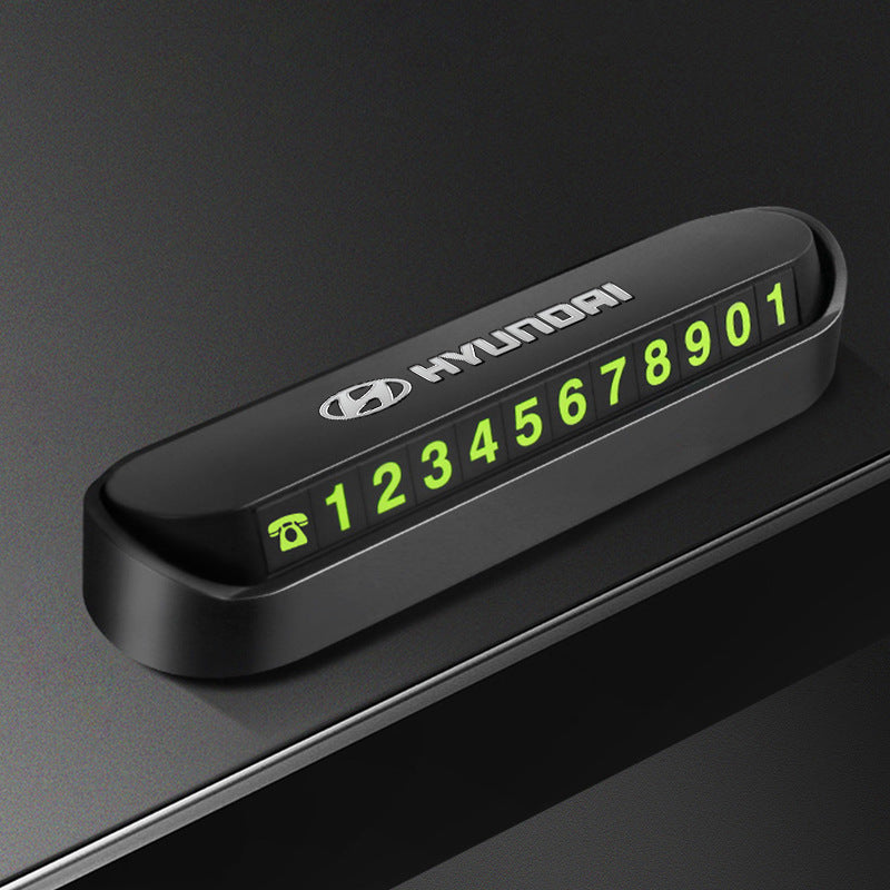 Magnetic Fluorescent Parking Number Plate